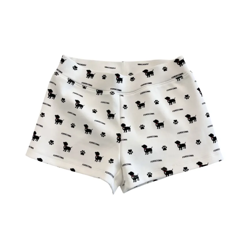 ECONICE Черный Щенок Шорты Женские Пижамные Брюки