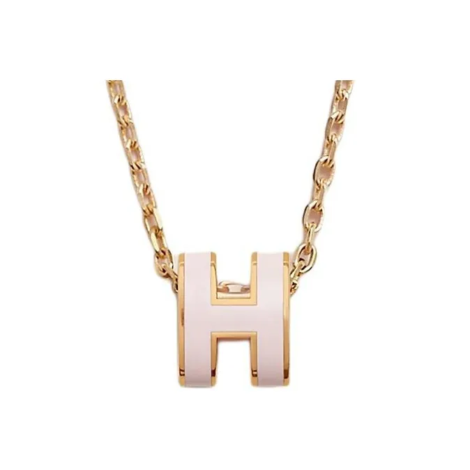HERMES Mini Pop H Pendant Gold tone