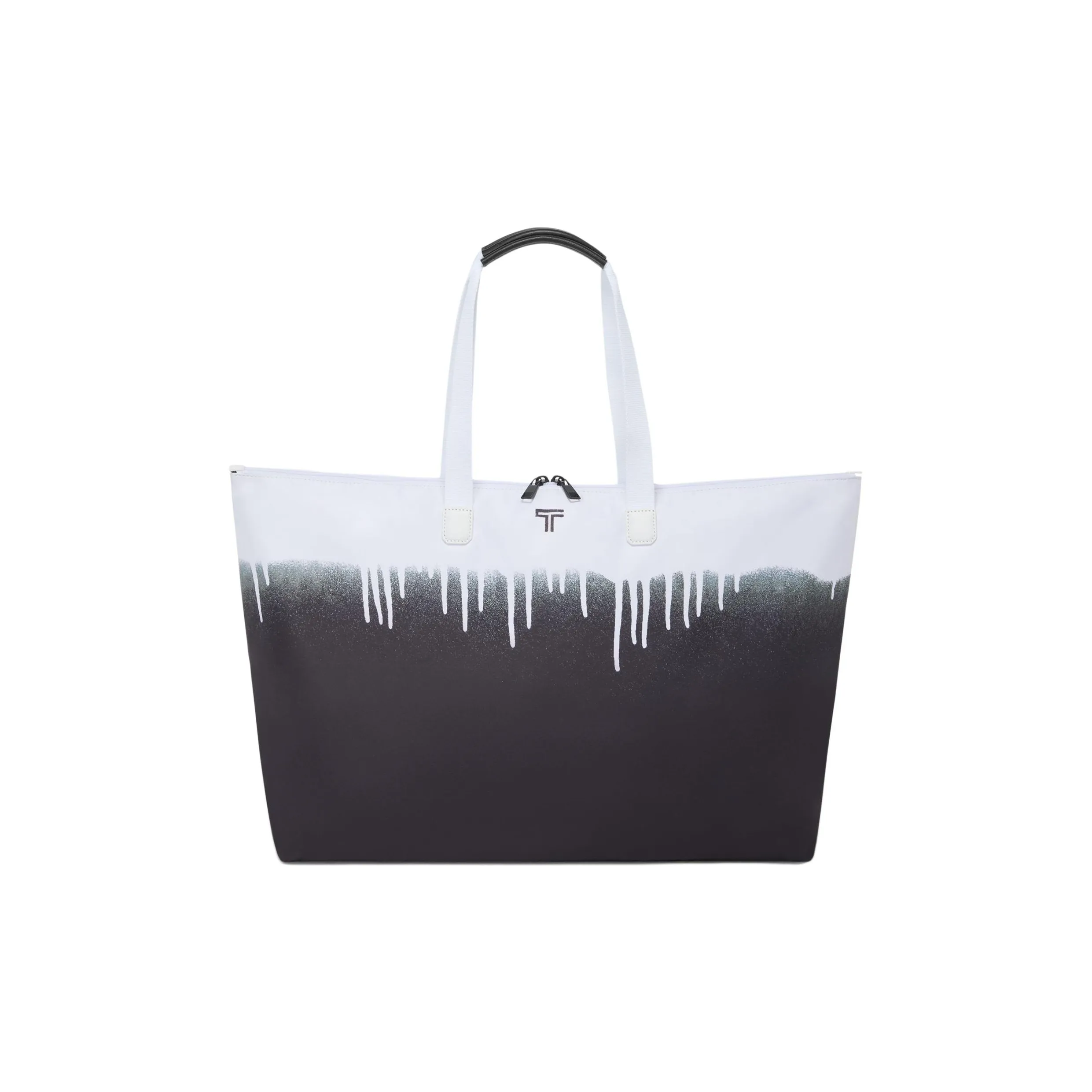 TUMI Ткань Тоут Сумка Сумка для покупок Сумка на плечо Женская Черно-белая Tie Dye