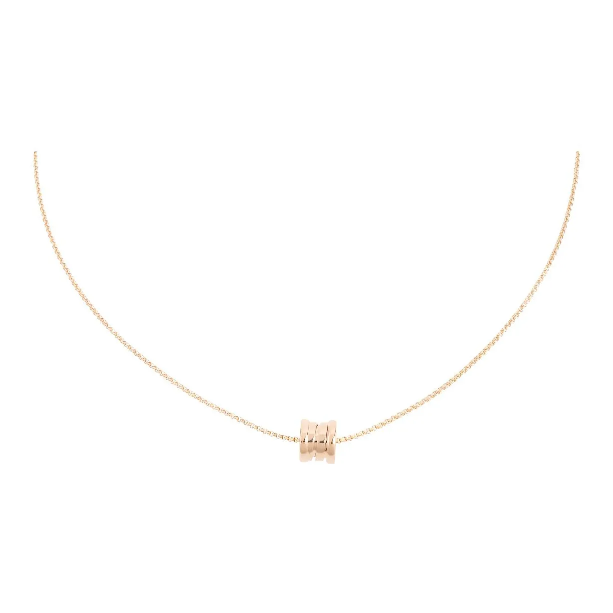 BVLGARI B.Zero1 Series 18K Rose Gold Necklaces Unisex Rose Gold