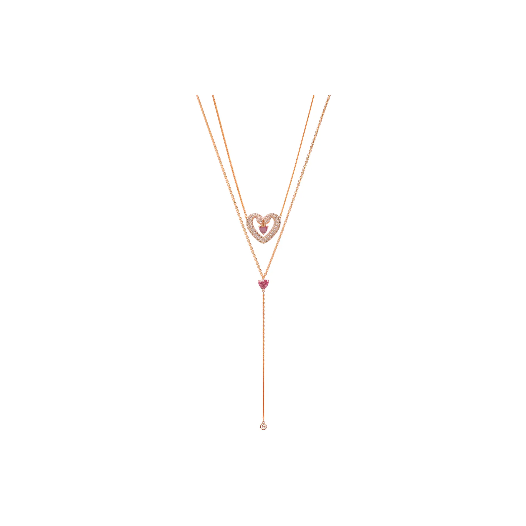 Swarovski Una Faux Crystal Necklaces Women's Rose Gold