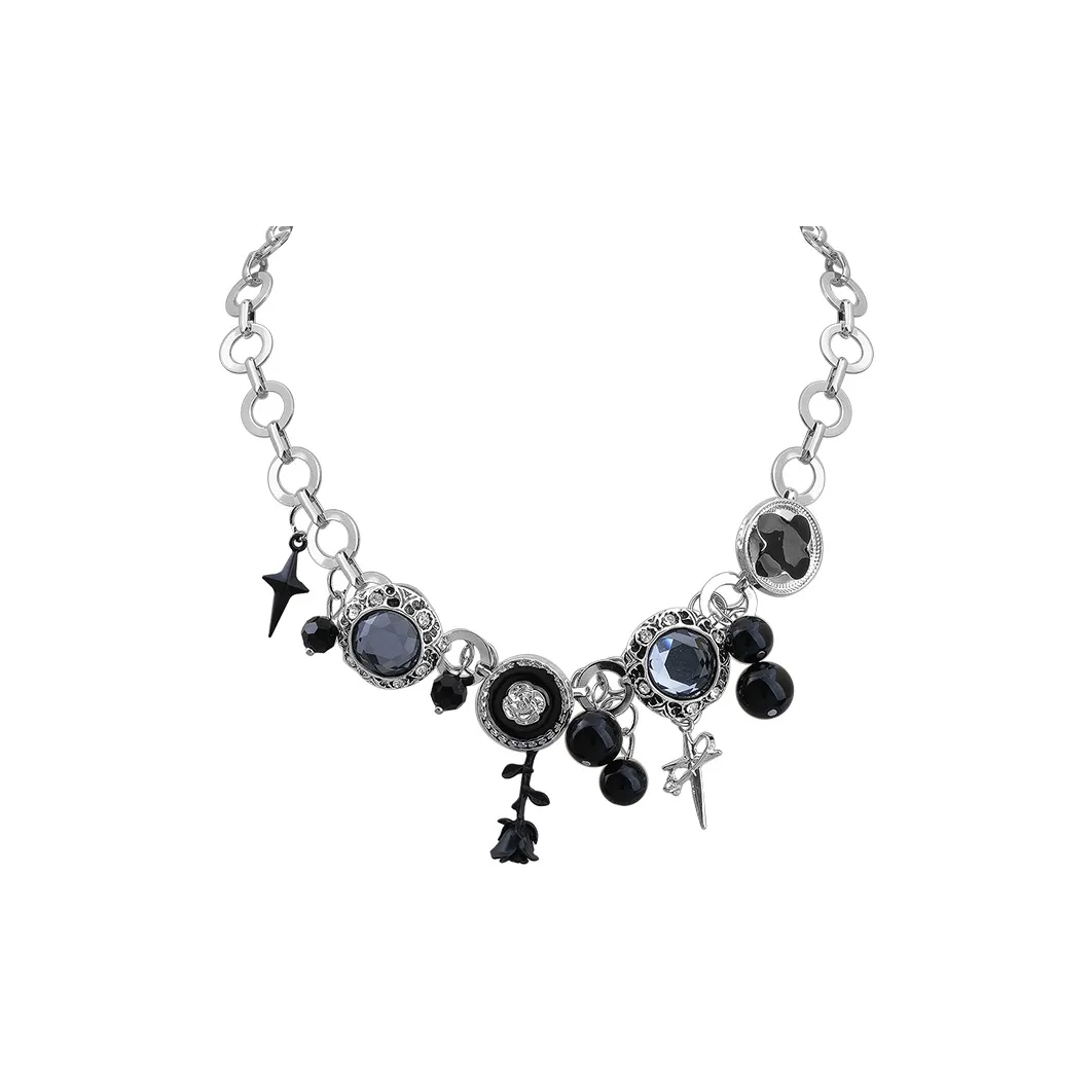 KING OF BLING Титановая сталь синтетический драгоценный камень ожерелья унисекс год змеи удачи