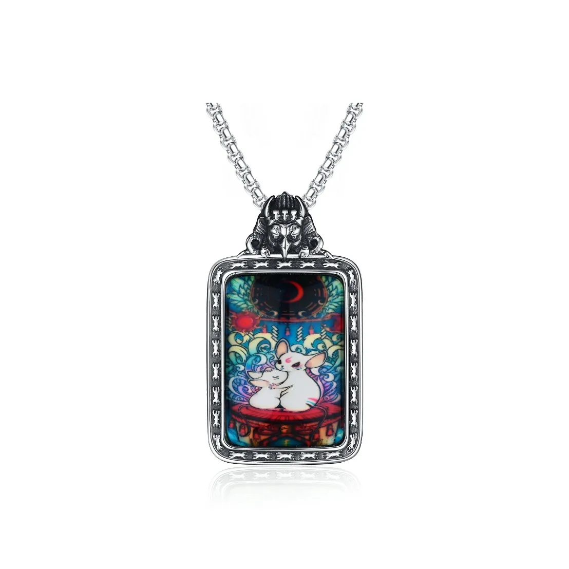 CHRROTA Титановая сталь Ожерелье Унисекс