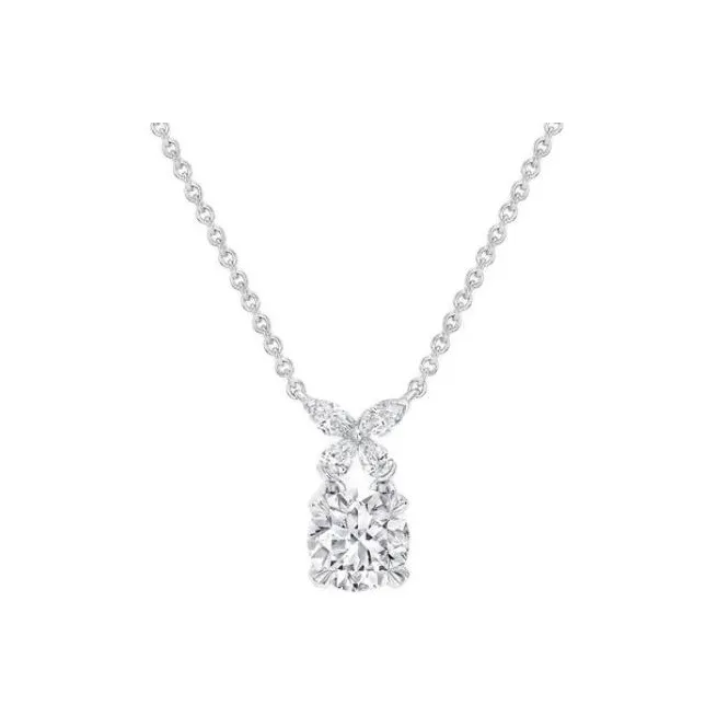 Graff 18K White Gold Necklaces Women's Silver