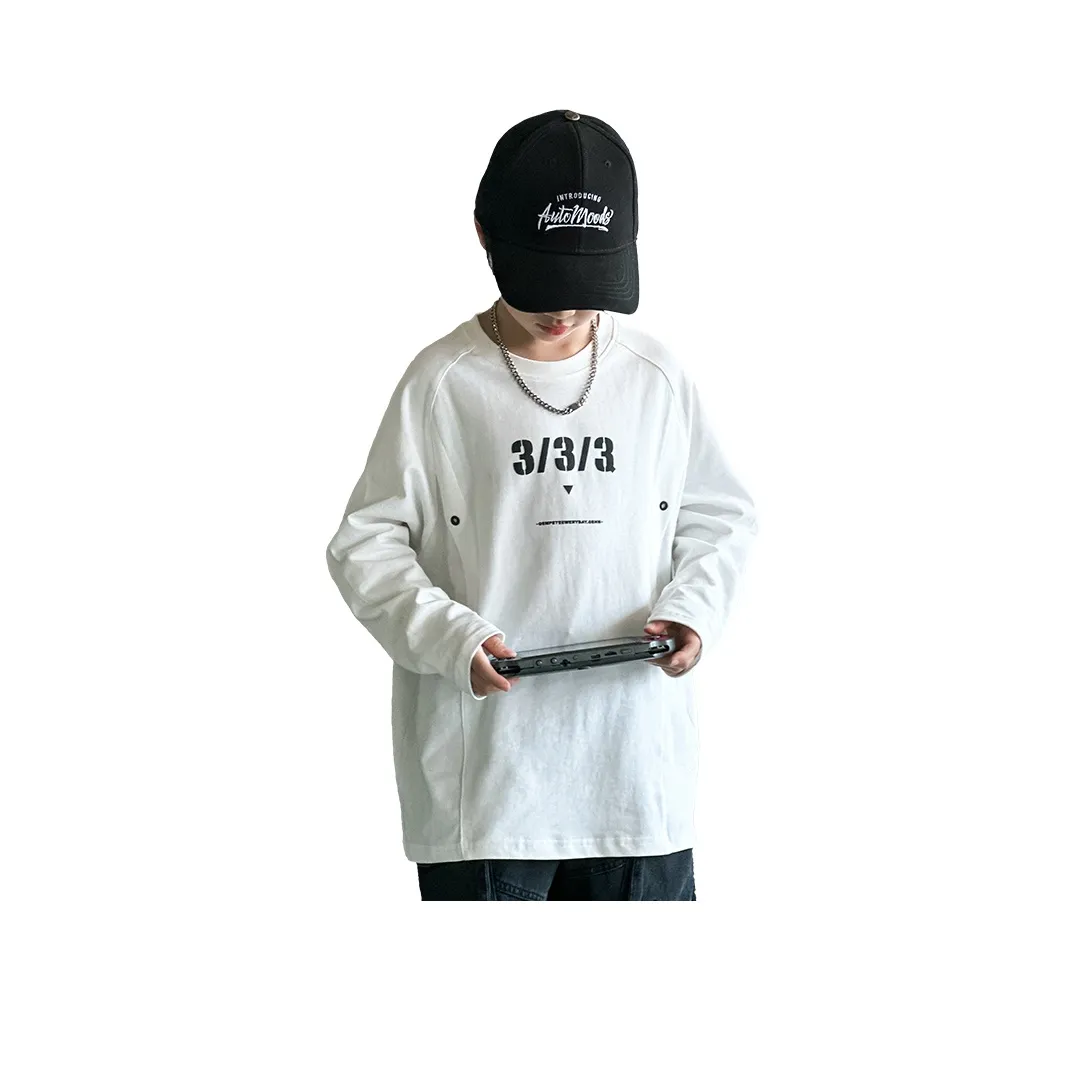 The panda is round Длинный рукав Т-рубашка Детская