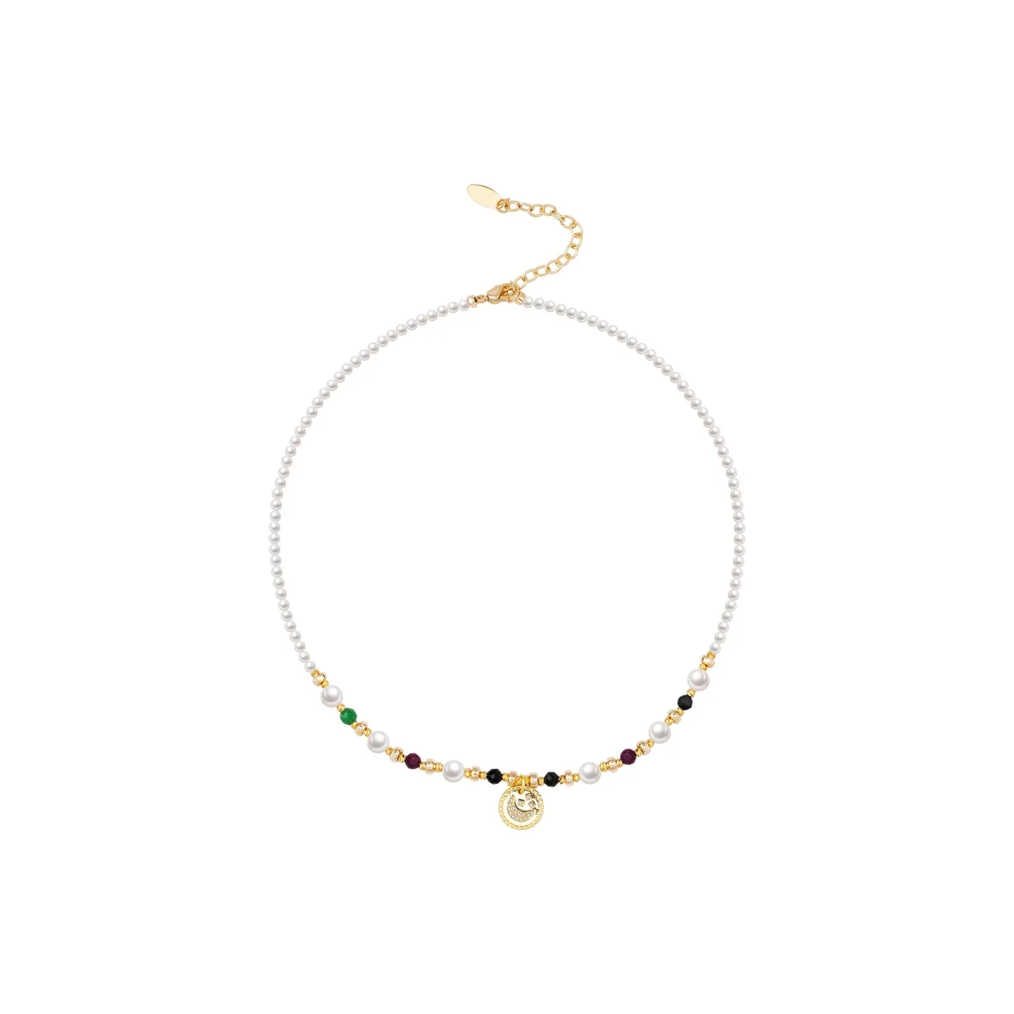 RIDEAUS Shell Beads Alloy Cute Individual Sweet Style Multicolor Lucky Smiley Fortune Bracelet Set Unisex Multicolor