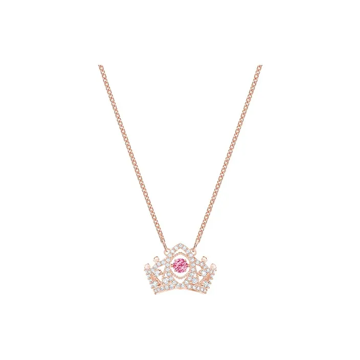Swarovski Bee A Queen Faux Crystal Necklaces Women's Rose Gold Tone Plated