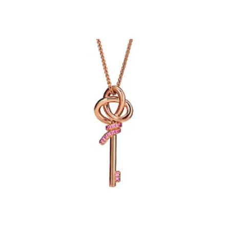 TIFFANY & CO. 18K Rose Gold Sapphire Diamond Necklaces Women's