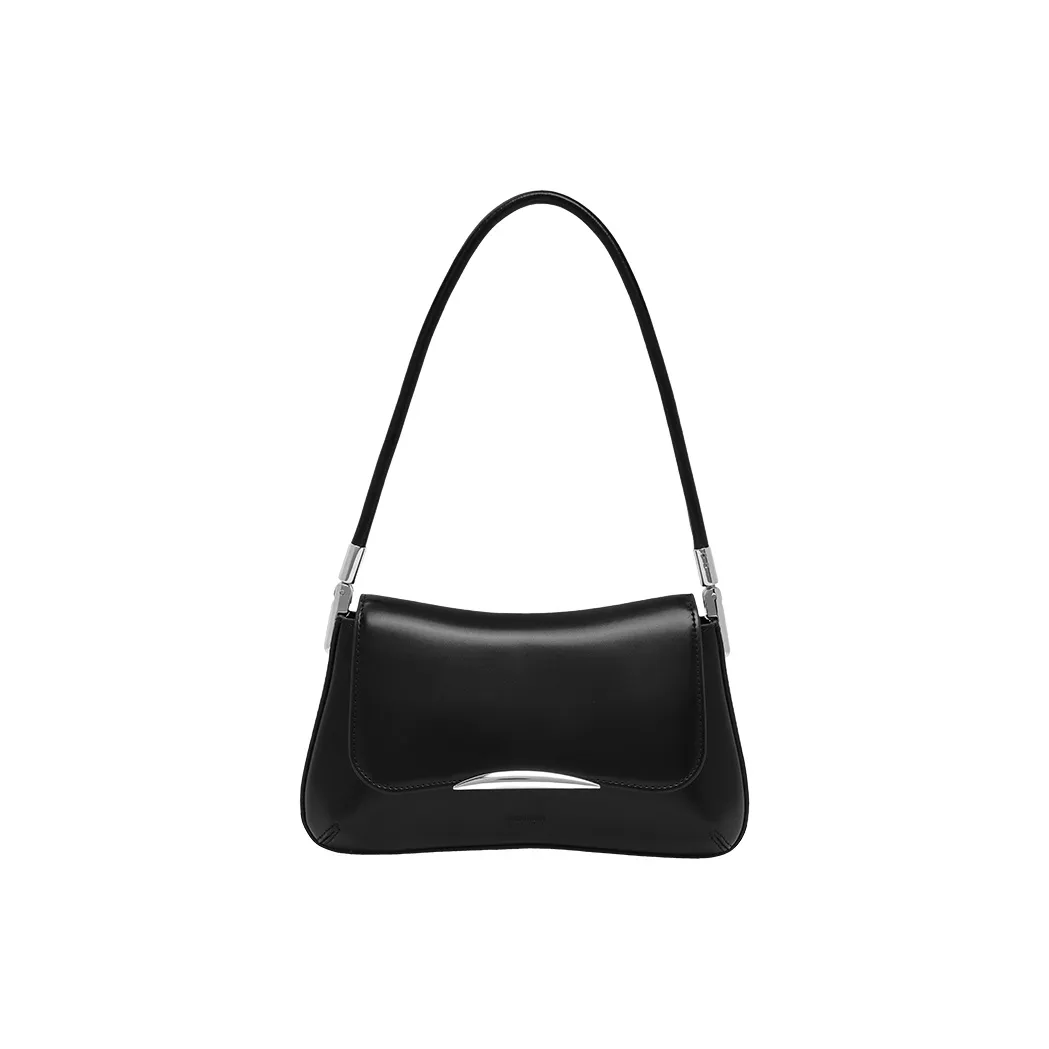 Tanita West Коровья кожа Подмышечный Сумка на плечо Средний Женские Черный