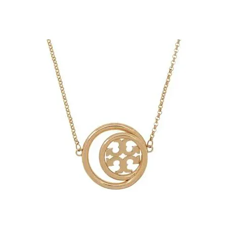 Tory Burch Латунь Нержавеющая сталь Кубический цирконий Ожерелье Женское Золото