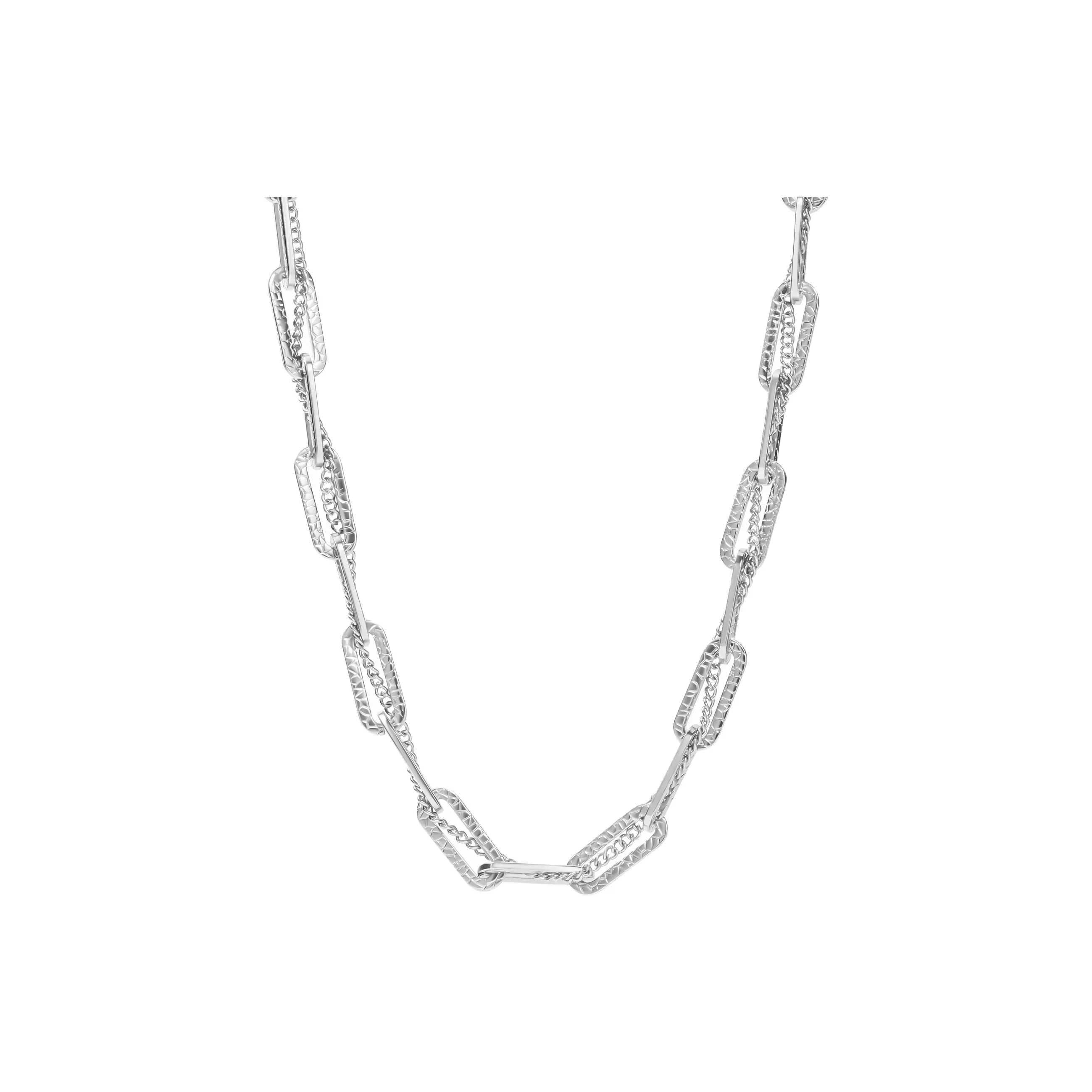 GUDUD Титановые стальные ожерелья унисекс серебряные