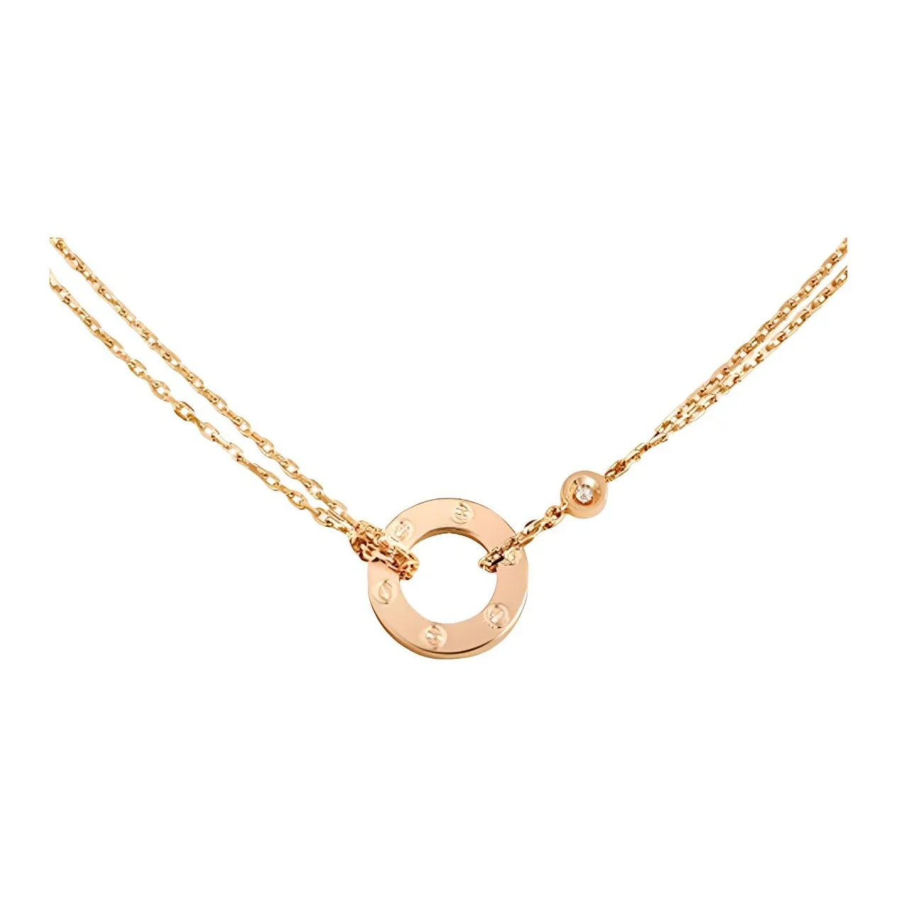 CARTIER LOVE Series 18K White Gold Necklaces Women's