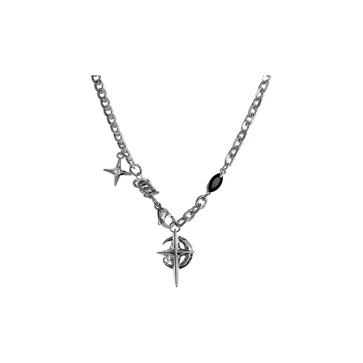 KING OF BLING Сплав Титановая сталь Полудрагоценные камни Ожерелья Унисекс