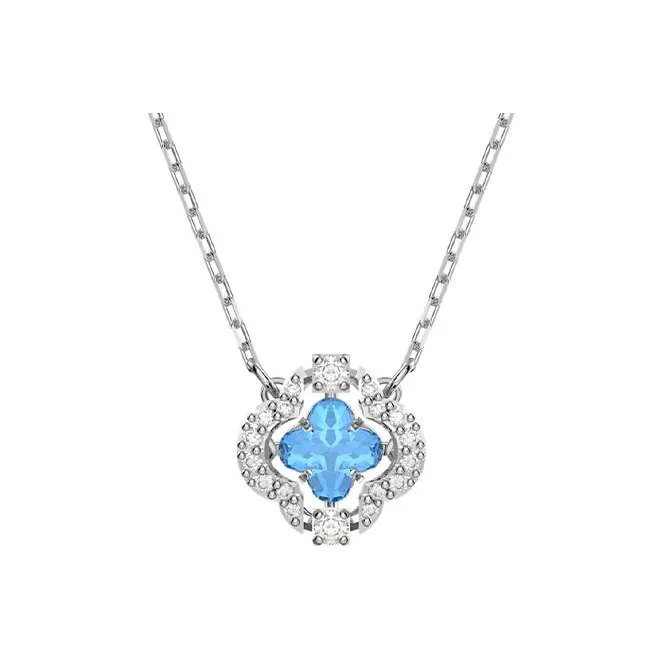 Swarovski Rhodium Plated Necklaces Women's Blue