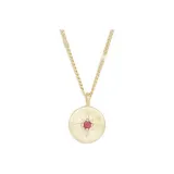 파워 Birthstone 동전 목걸이 (7월)