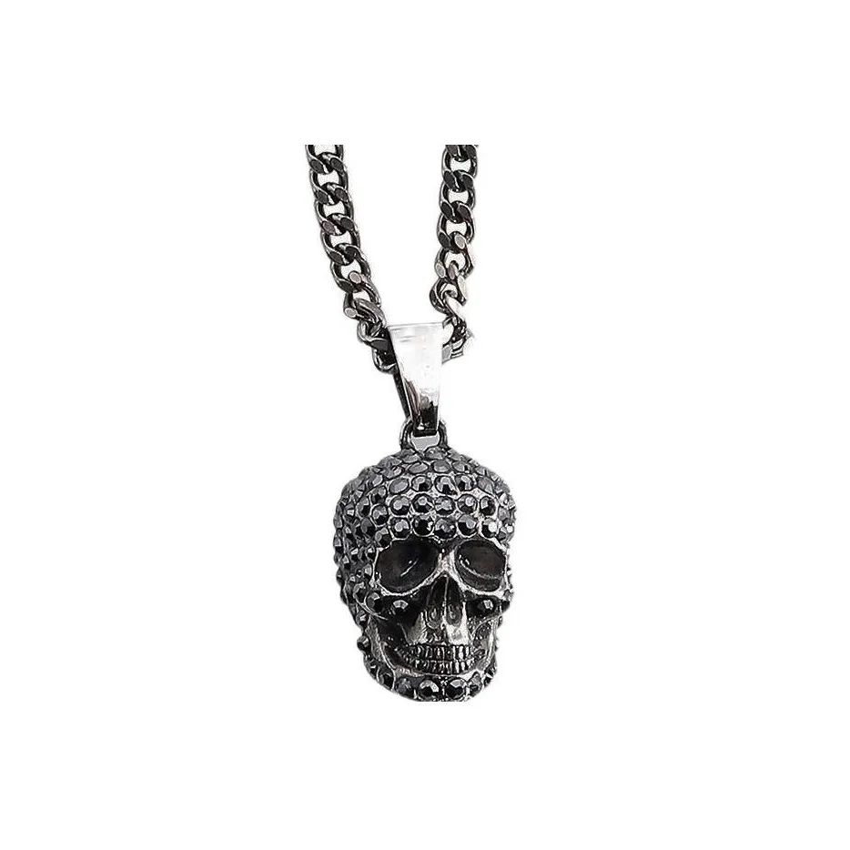 Alexander McQueen Pave Skull Necklace