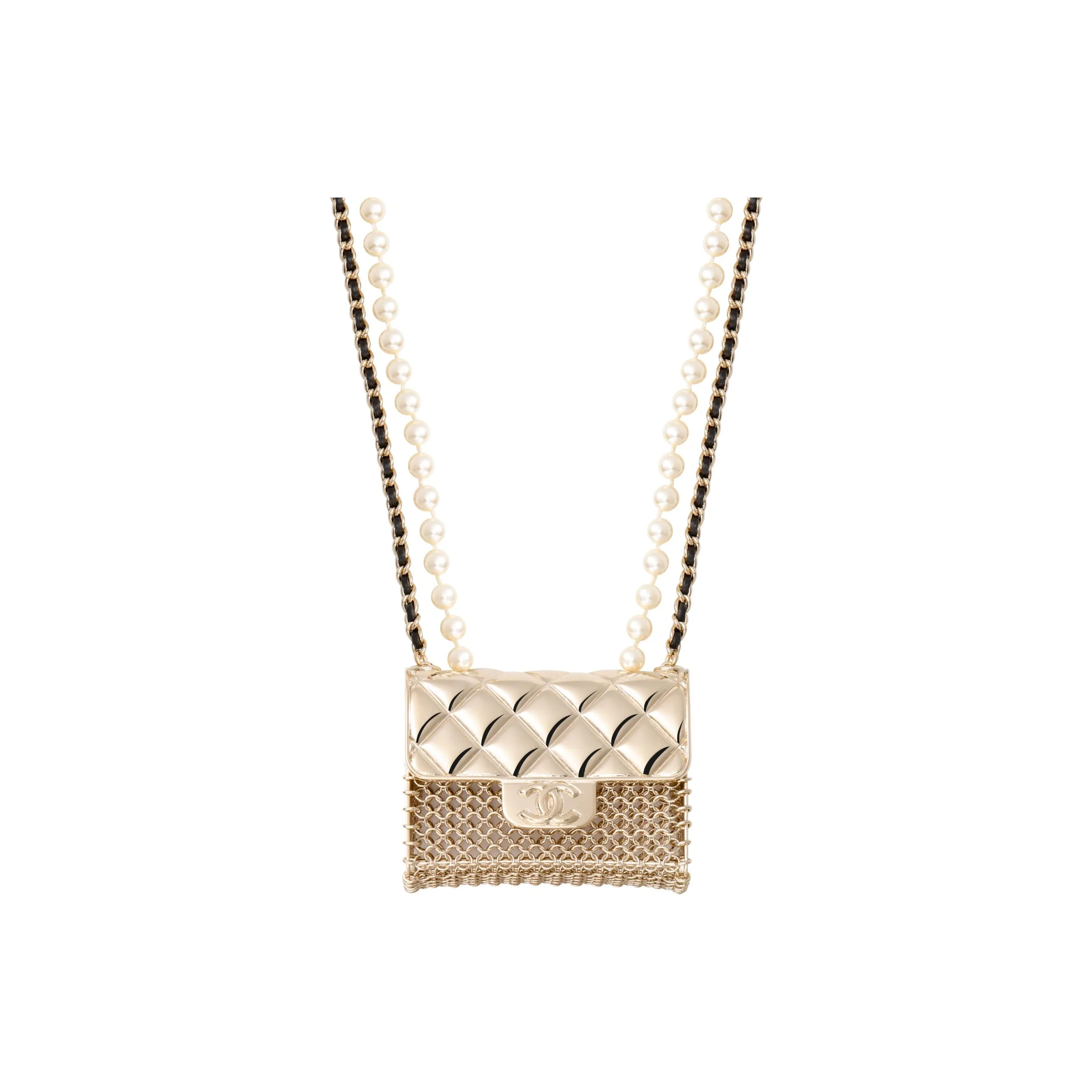 CHANEL Metal Necklaces Men's Gold