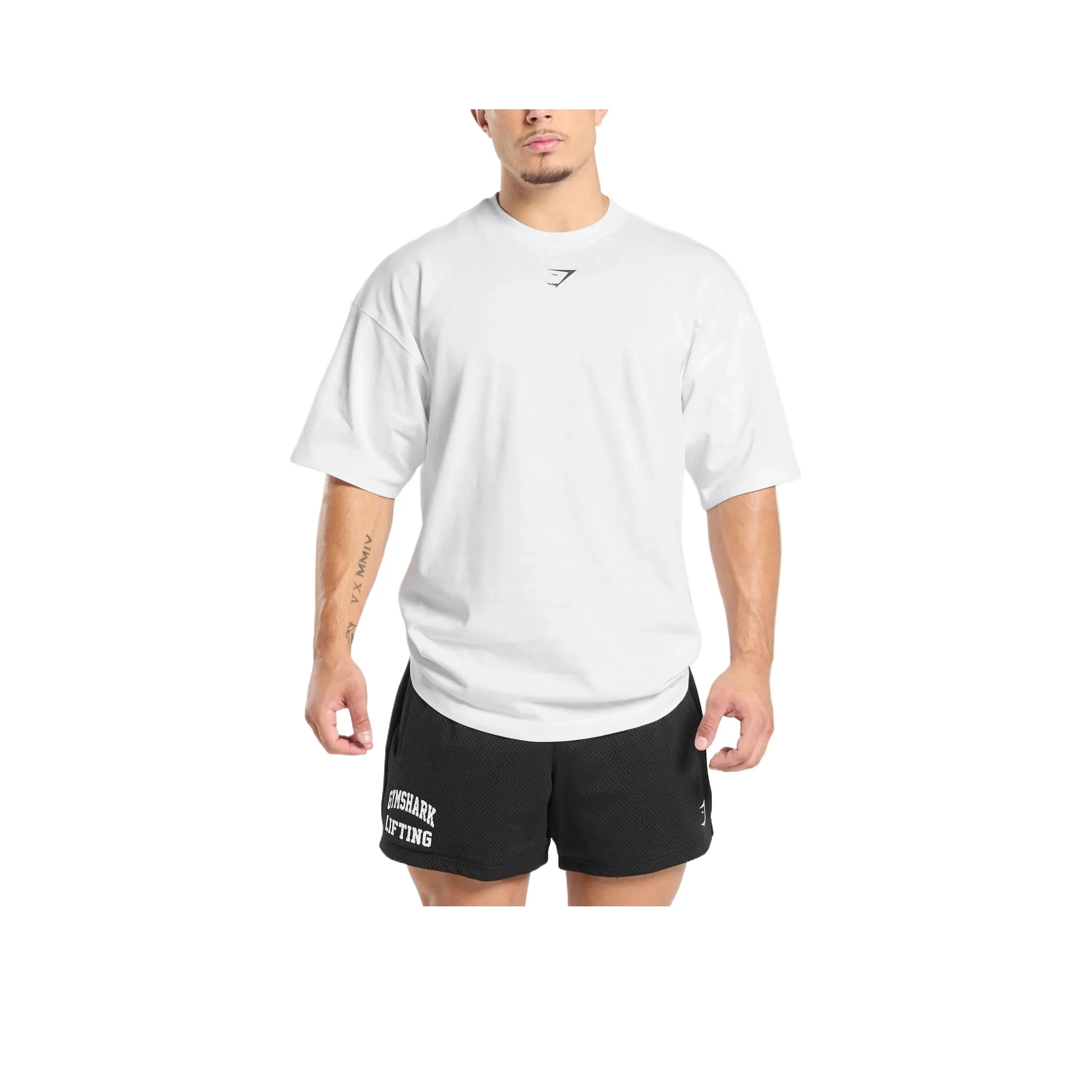 GYMSHARK Белый Мужской T-Рубашки