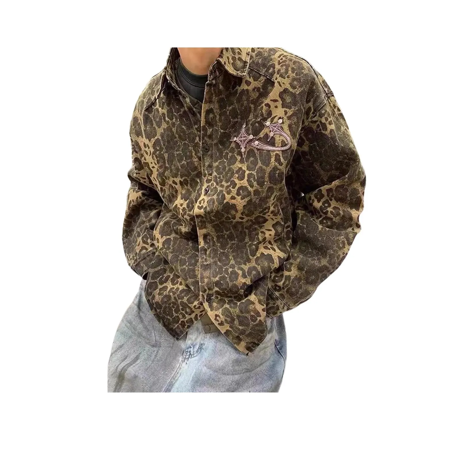 SZSX Леопардовый принт Унисекс Куртки
