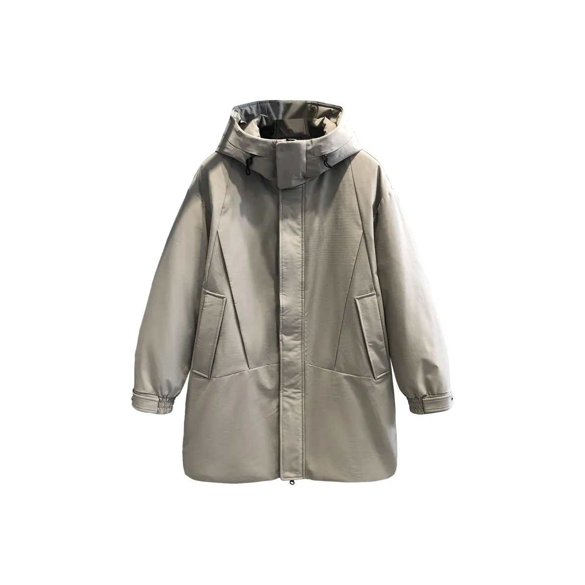 YGQPZHZ Зимний термокуртка длинный тренч мужская