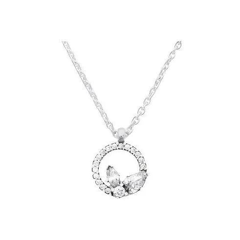 Pandora Серебряный Кубический цирконий Ожерелья Унисекс Серебряный