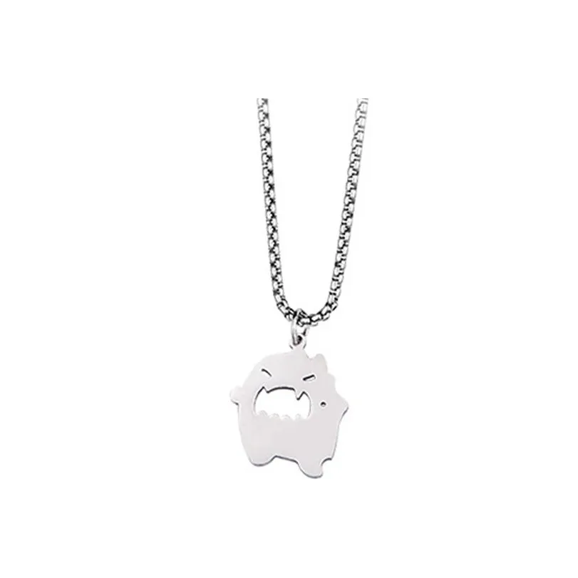 Kelanxi Титановые стальные ожерелья унисекс серебряные