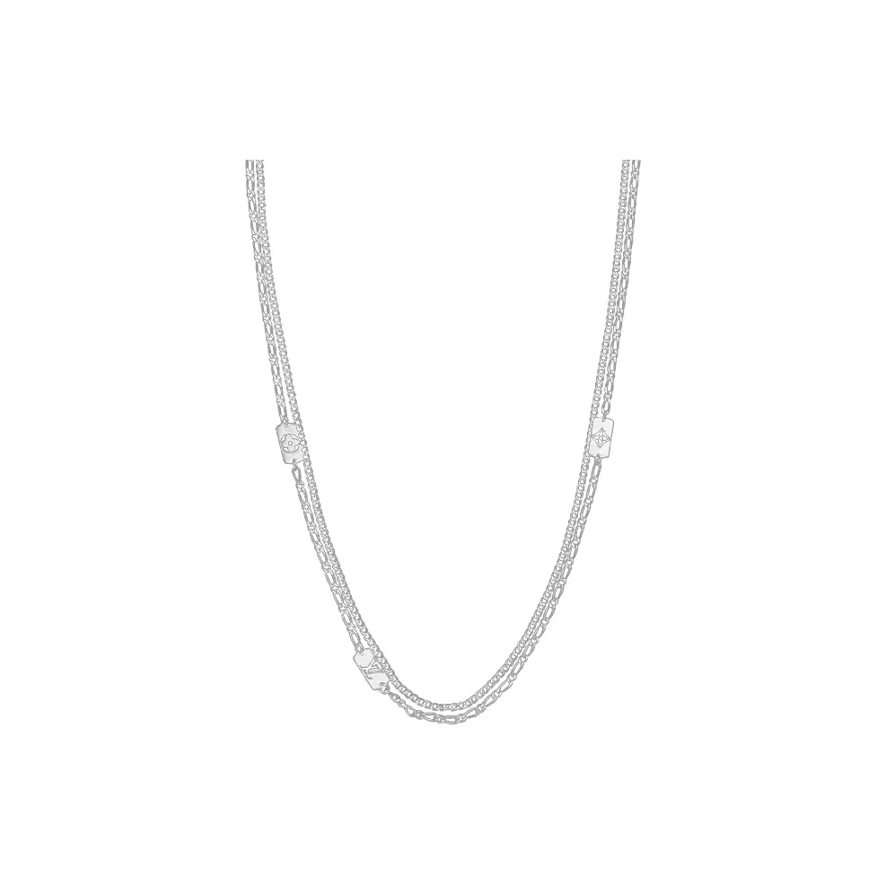 LOUIS VUITTON Metal Necklaces Men's Silver