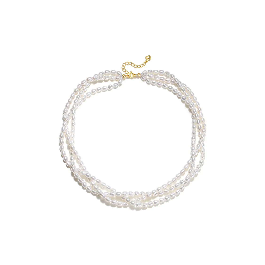 Inlady Freshwater Pearl Necklaces Women's Gold
