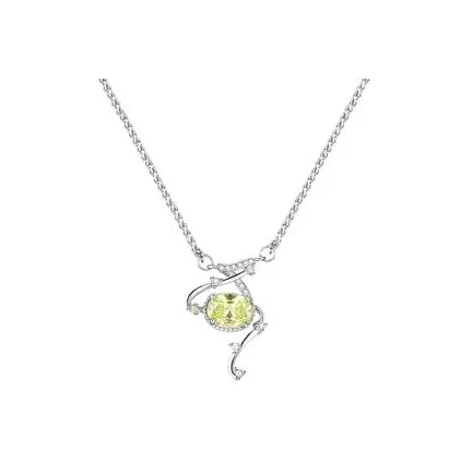 PARANOID PUPPY Мятно-зеленый Циркон Бахрома Ожерелье с UNIQUE Многослойность Цепочка на ключицу Женские