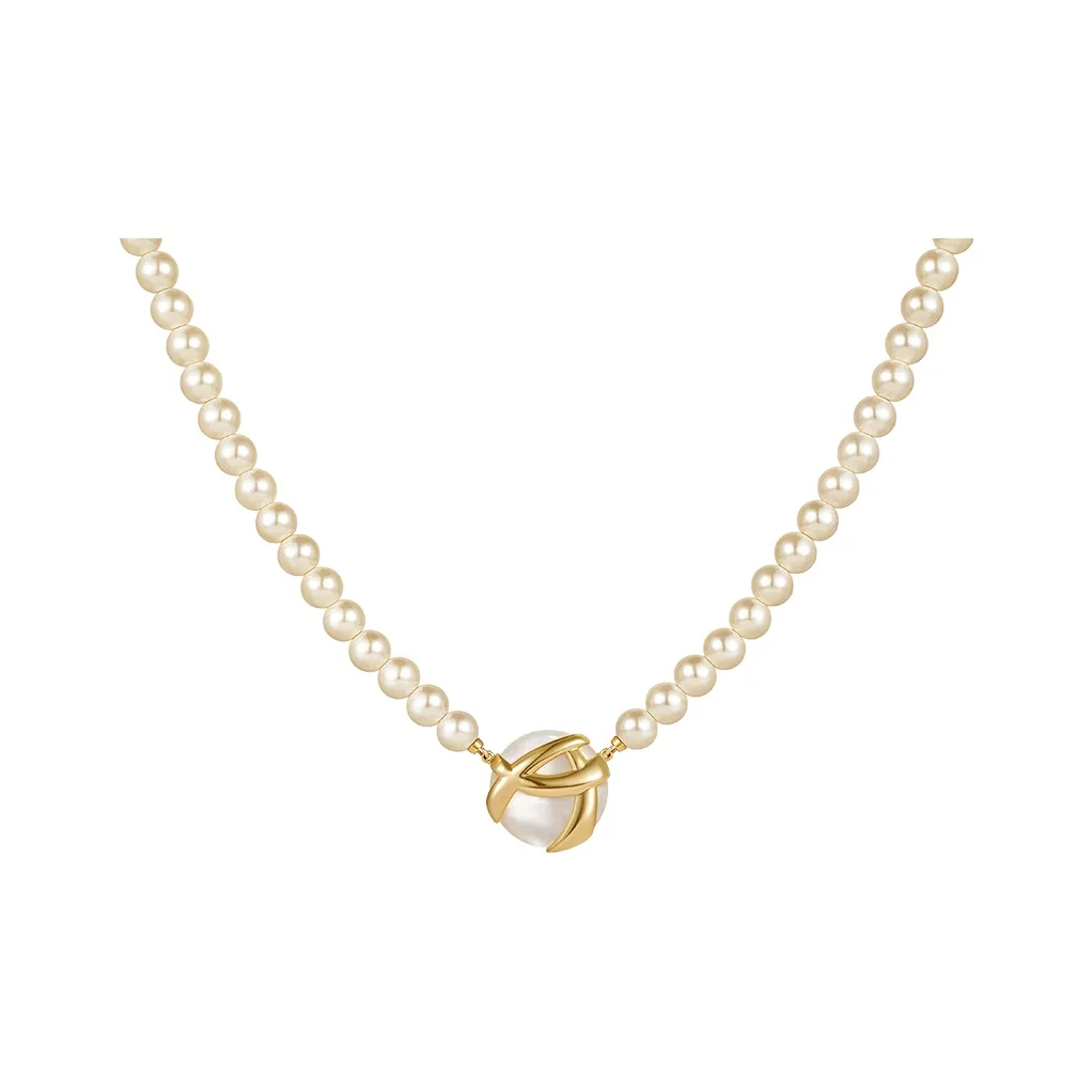 Amber Lollipop Shell Pearl Necklaces Women's