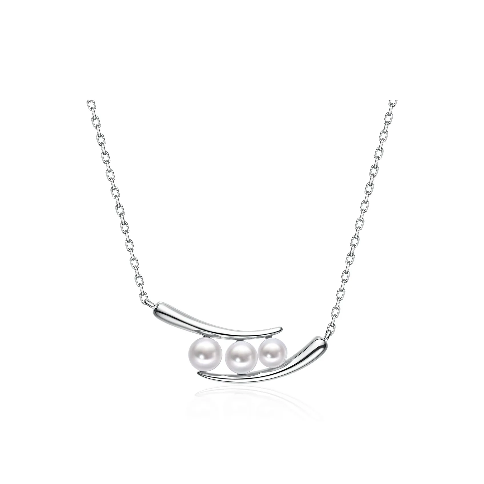 ME LUXE Saltwater Pearl Collarbone Chain Necklace Minimalist Style Elegant And Refined Irregular Women's