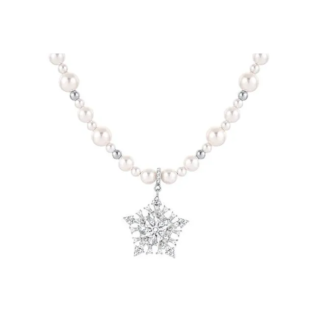 YPYN S925 Silver Necklaces Women's White Gold