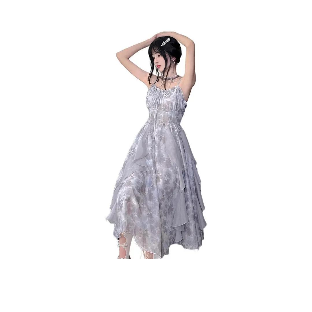 La Chapelle Slip Dresses Women's Two-piece Sundress Set