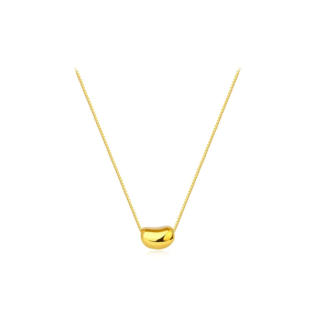 WANLIACC Сплав Маленький Золотой Бобовый Ожерелье Женское