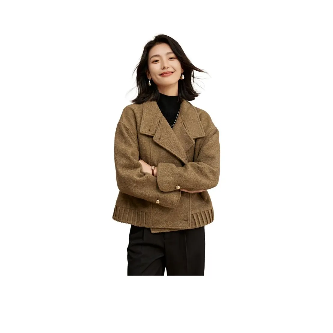 Mo Han Yi Mei Куртки Пальто Женские CAMEL