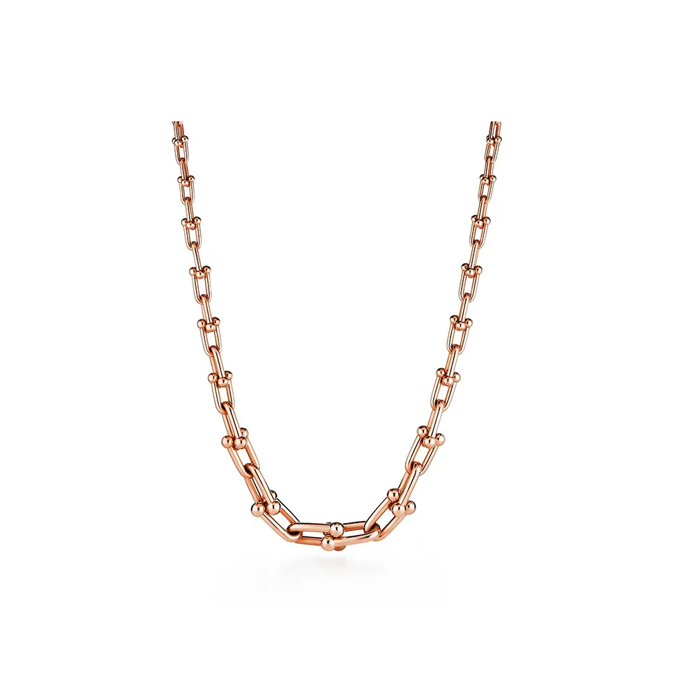 TIFFANY & CO. Tiffany HardWear Series Karat Gold Necklaces Unisex Rose Gold