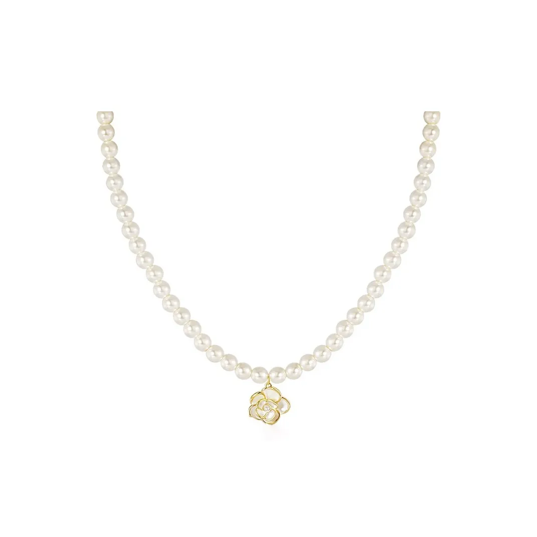 NATURALLYJOJO Искусственная жемчужина Ожерелья Женские Белый Золото