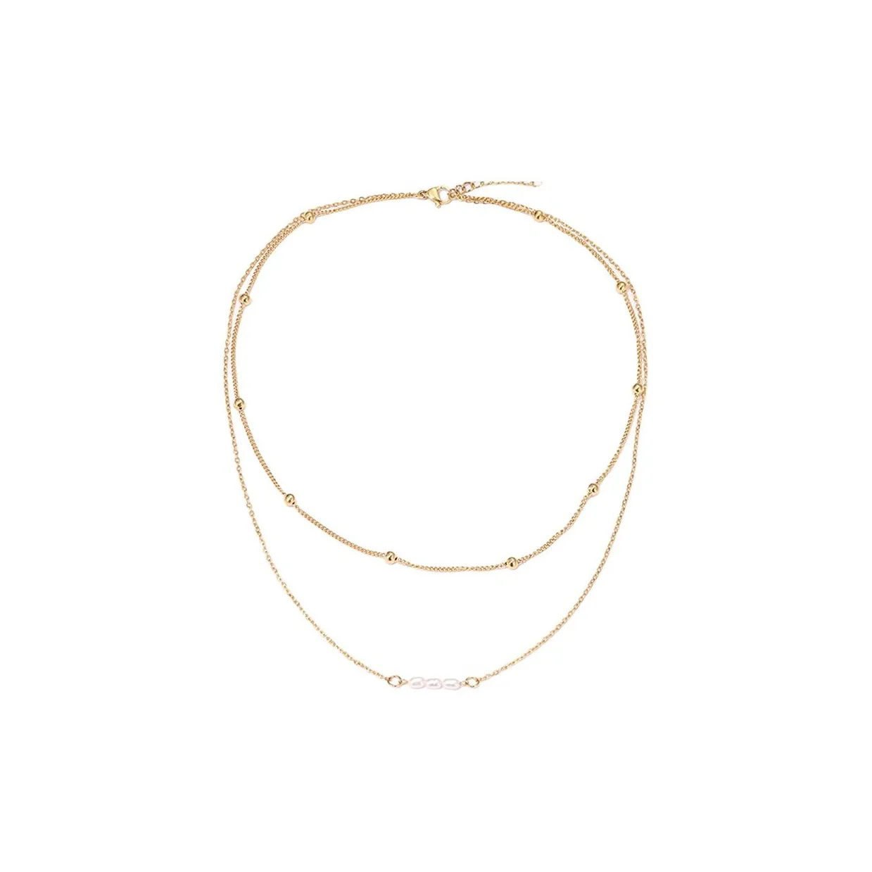 Ожерелья из титанового стального сплава женские серебряные золотые