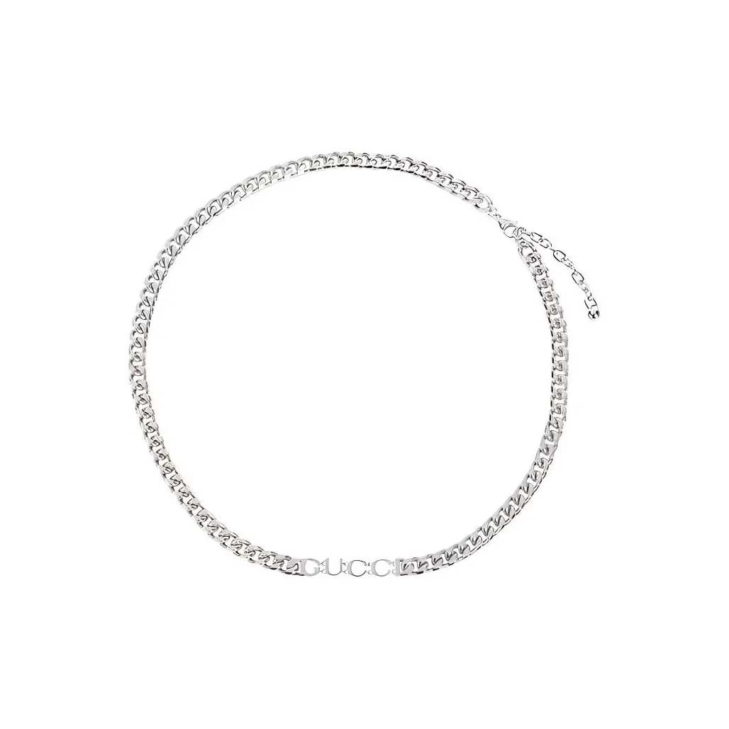 GUCCI Брасс Колье Женские Серебряные