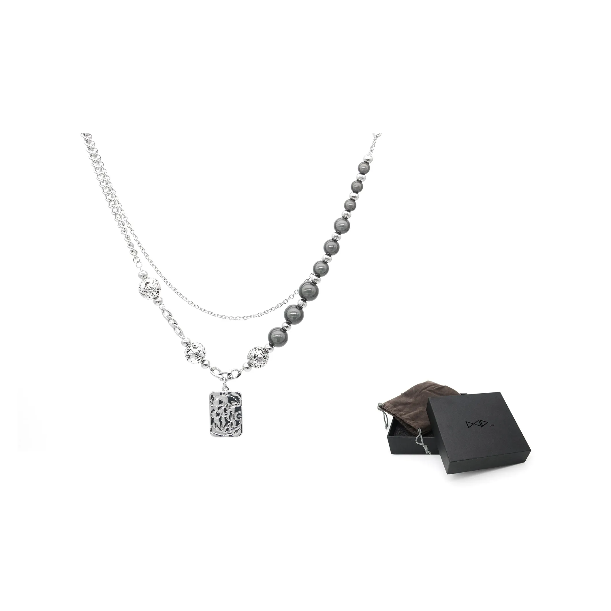 DAP Нержавеющая сталь Ожерелье Серебряный Унисекс