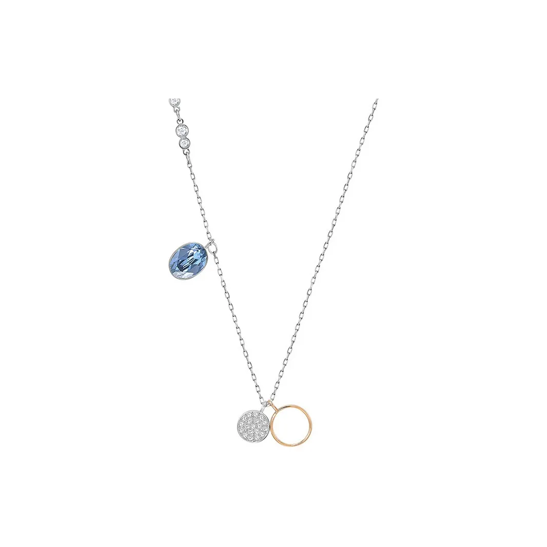 Swarovski Duo Circle Ожерелье Серебряное Женское