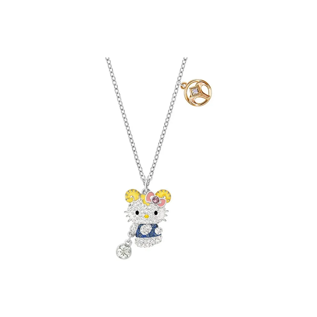 Swarovski Hello Kitty Ожерелье Белый, золотой Женское