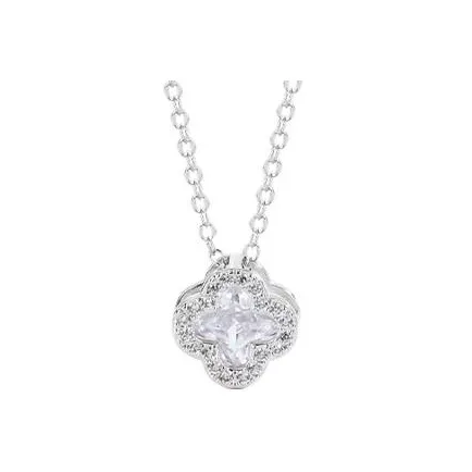 Muyan Alloy Radiant Four Leaf Clover Necklace Women's