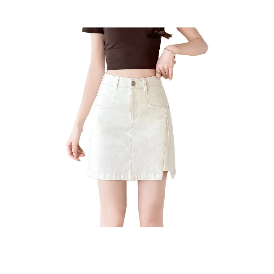 SITOL Джинсовые короткие юбки Женские