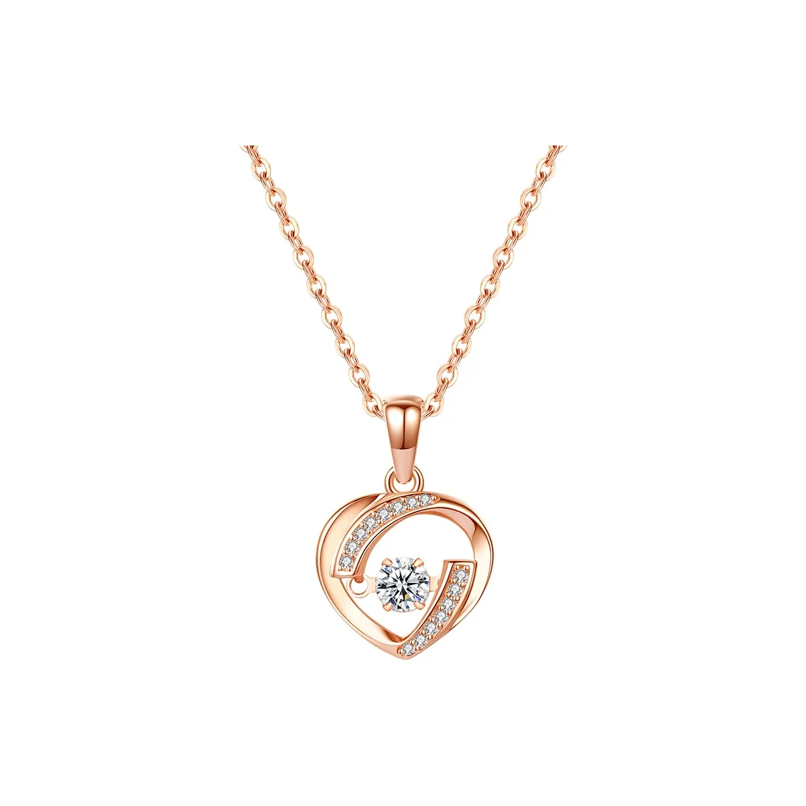 ZUOHUO S925 Silver Necklaces Women's Rose Gold