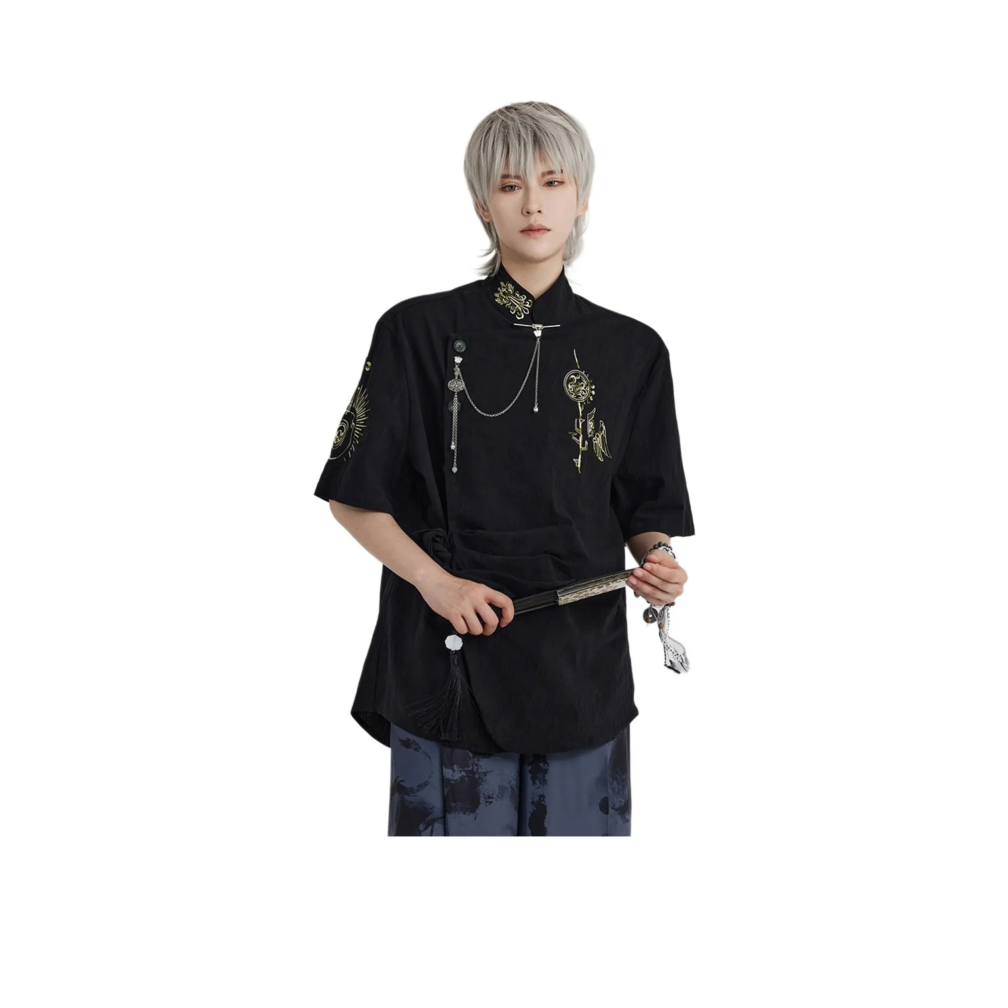 PISYPOX Черная унисекс рубашка