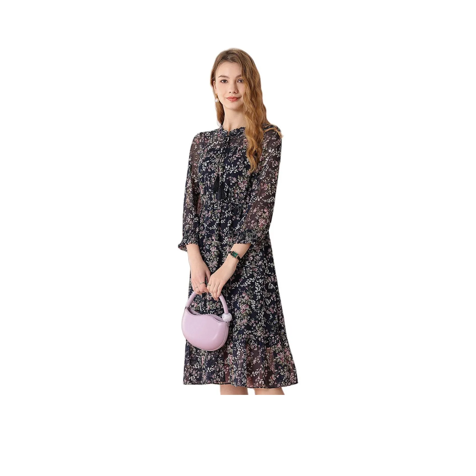 FENHONGMALI Long-Sleeved Dresses Women's