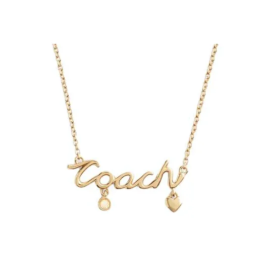 COACH Стекло Ожерелья Женские Золото