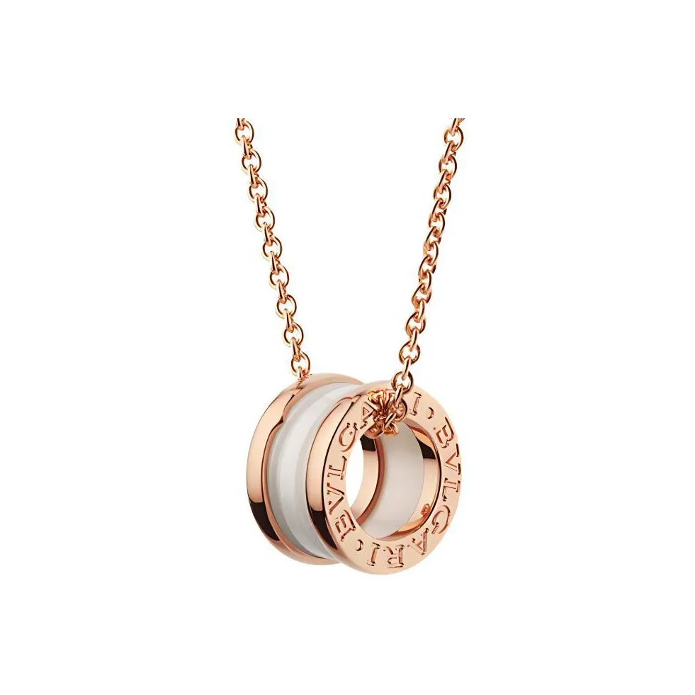 BVLGARI B.Zero1 Series 18K Gold Necklaces Unisex Rose Gold