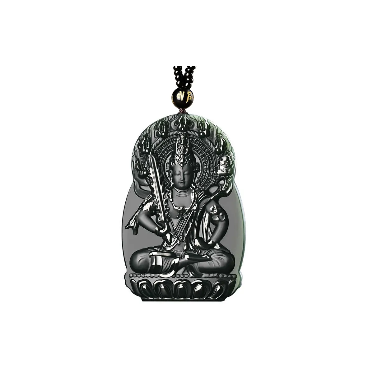 Renyu Jewelry Hetian Jade Necklaces Green Jade Unisex